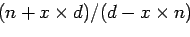 \begin{displaymath} x= n_0\times A\lbrack 0\rbrack +n_1\times A\lbrack 1\rbrack +\cdots+n_4\times A\lbrack 4\rbrack +\epsilon \end{displaymath}