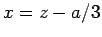 $p = b - (1/3) a^2$