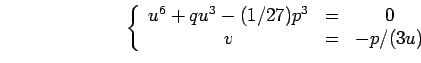 $y^2 + q y -(1/27) p^3$