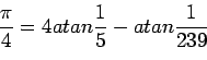 \begin{displaymath}\lim_{n \infty}{1 + \frac{1}{2^2} + \frac{1}{3^2} + \hdots + \frac{1}{n^2}} = \frac{\pi^2}{6}\end{displaymath}